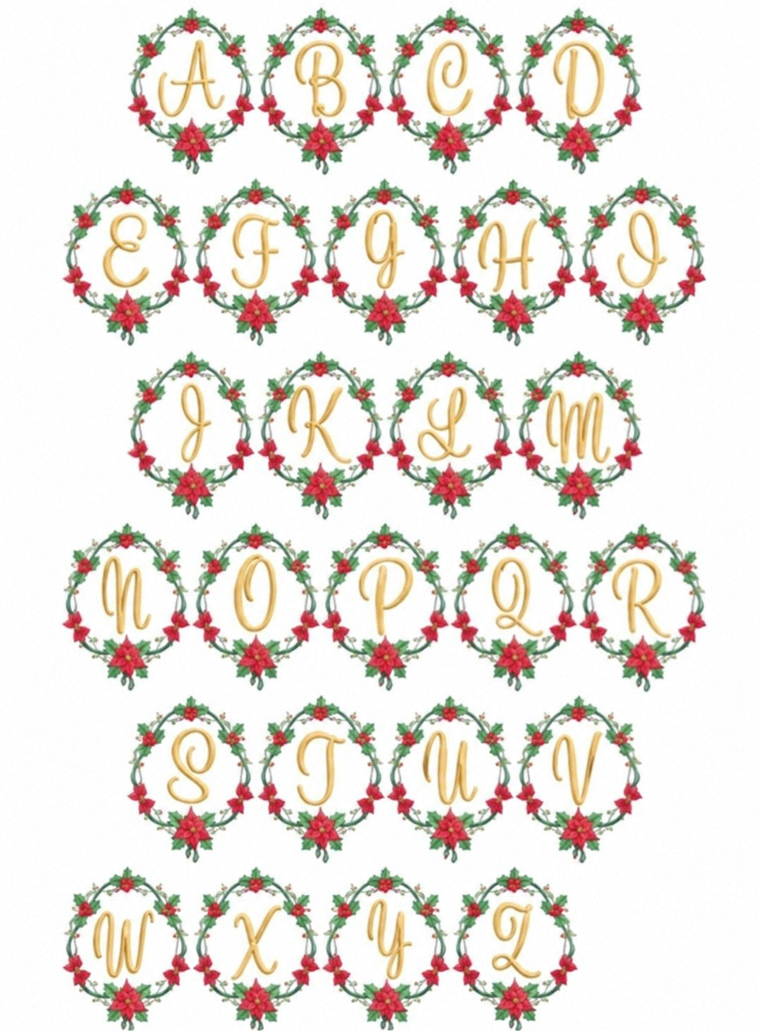 Christmas Initial Tea Towel