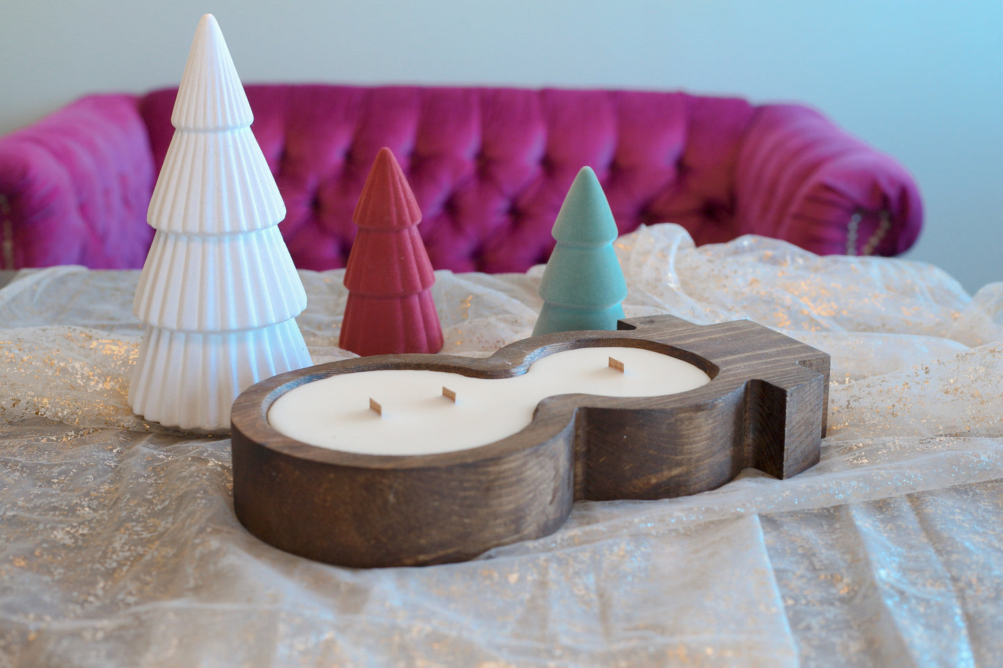 Snowman Dough Bowl Candle