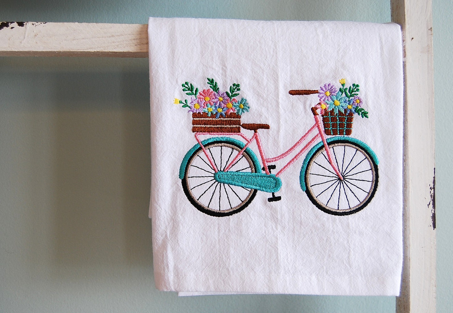 Spring Bicycle Tea Towel