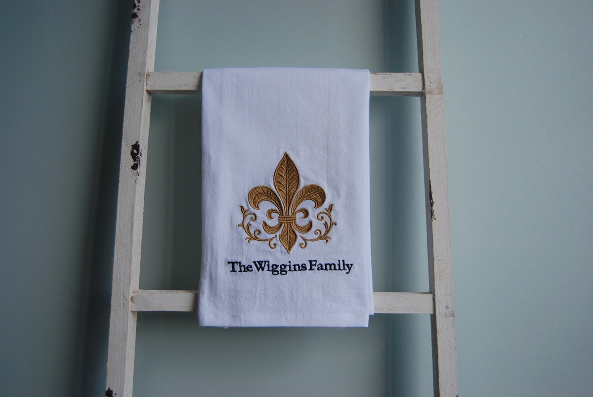 Fleur De Lis Tea Towel