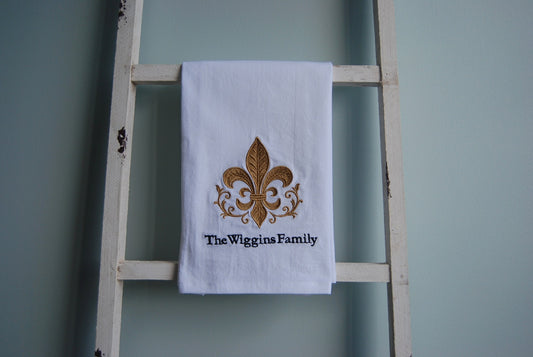 Fleur De Lis Tea Towel