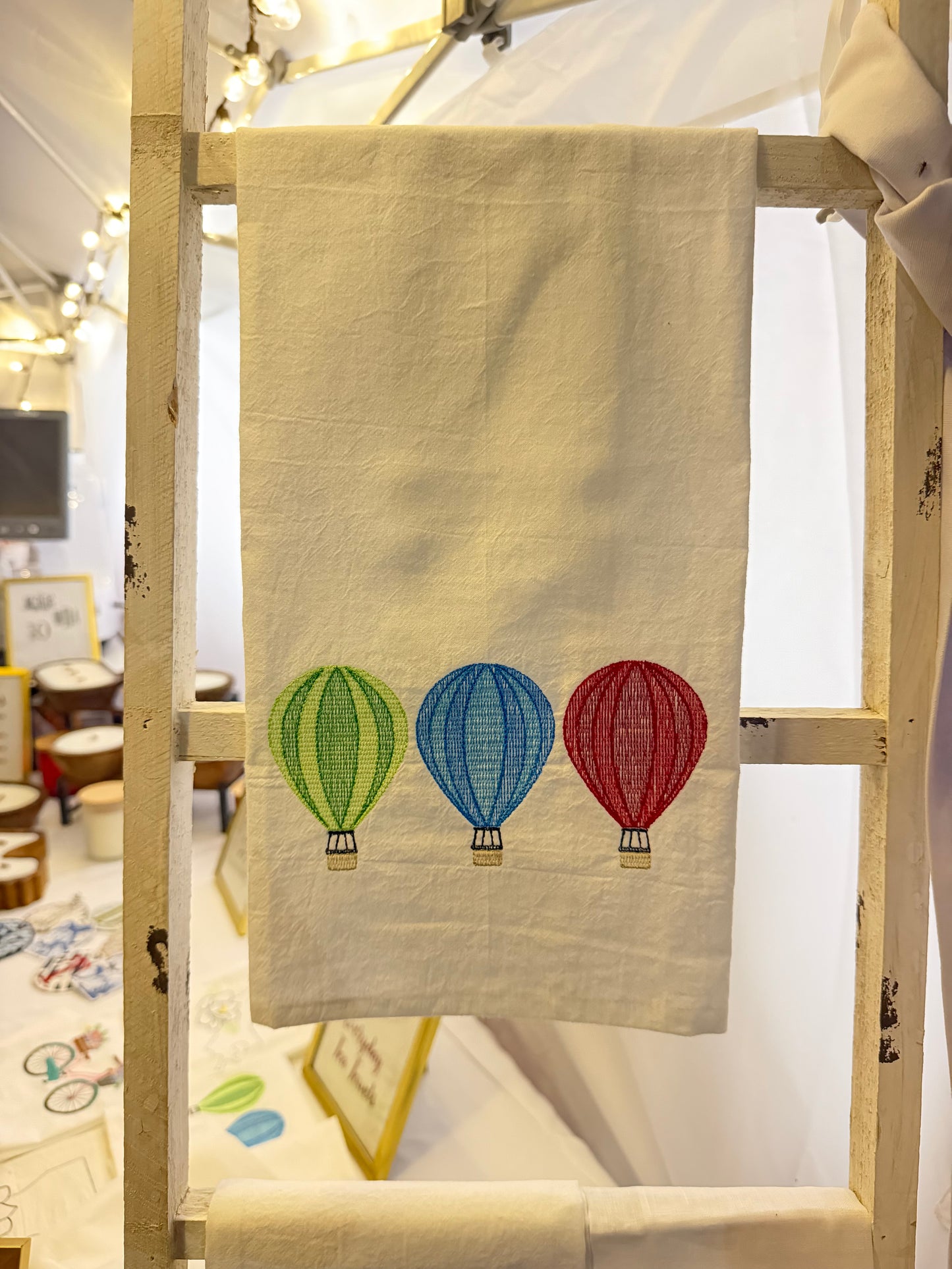 Hot Air Balloon Tea Towel