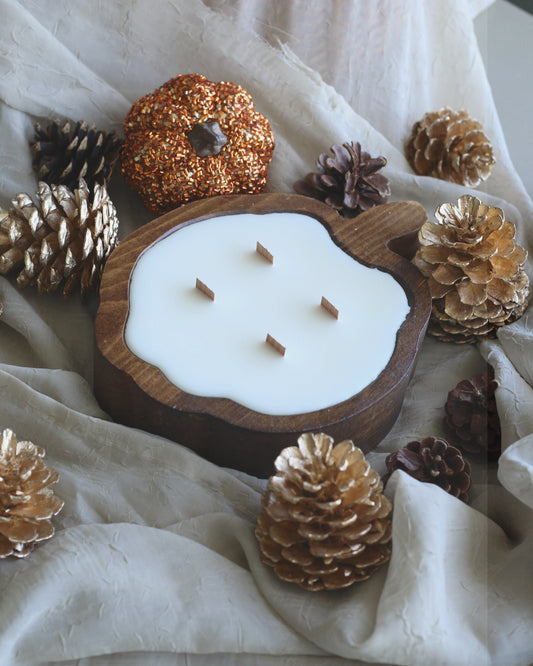 Pumpkin Dough Bowl Candle